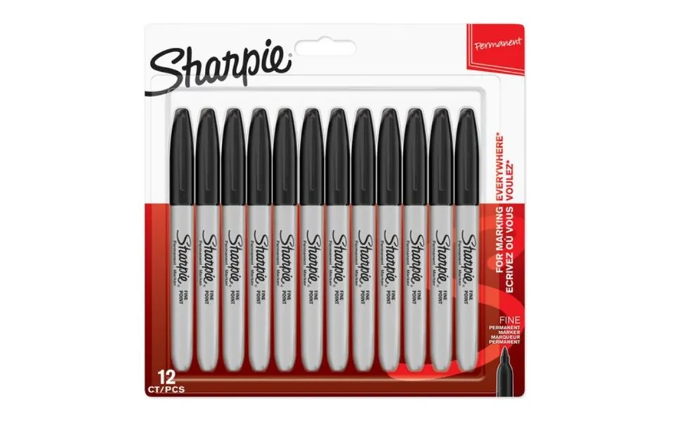 Sharpie 1996111 Permanent Marker Fine Tip Black 12 Pc S