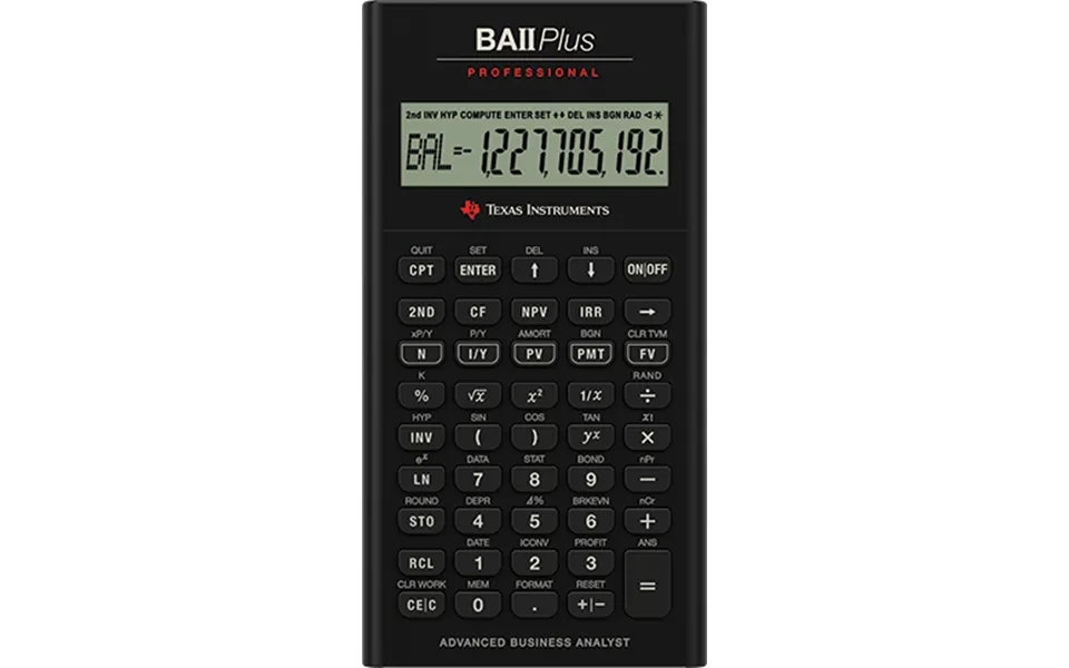 Texas Instruments Ba-ii Plus Calculator Pocket Financial Black