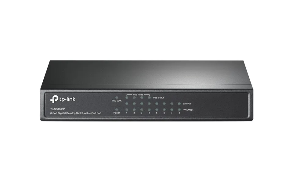 Tp-link Tl-sg1008p Network Switch Unmanaged Gigabit Ethernet 10 100 1