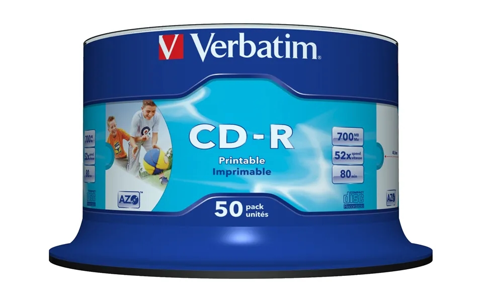 Verbatim Cd-r Azo Wide Inkjet Printable No Id 700 Mb 50 Pc S