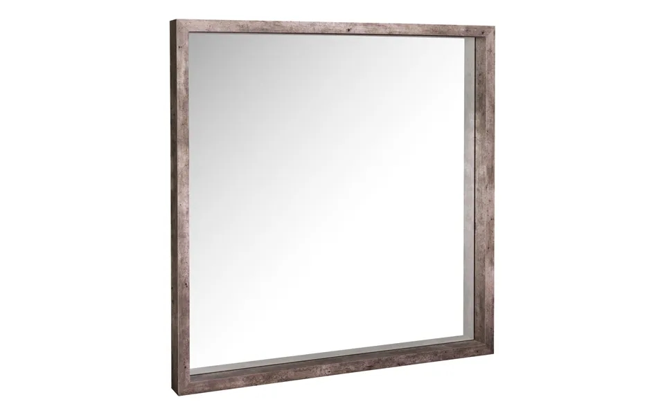 Dar Wisebuys Rocco Square Mirror In Distressed Concrete Effect Veneer