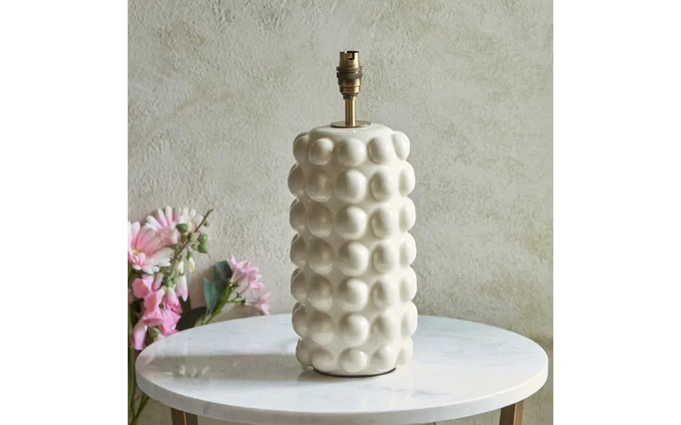 Endon 111252 Bobble Table Lamp Base In White Crackle Glaze