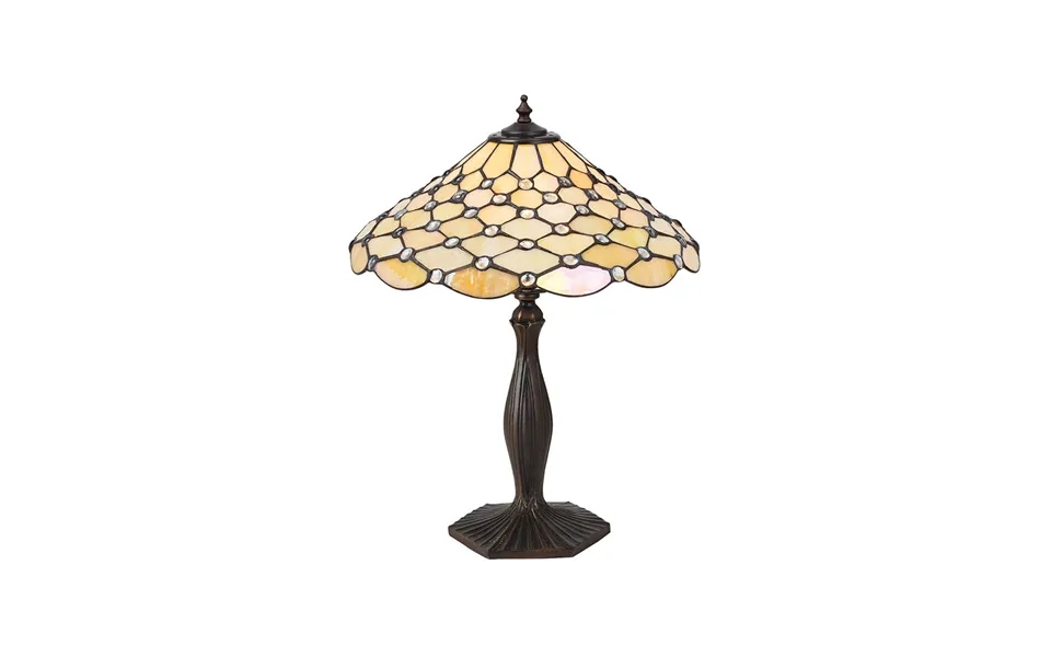 Interiors 1900 64301 Pearl Tiffany Medium Table Lamp - Height 500mm