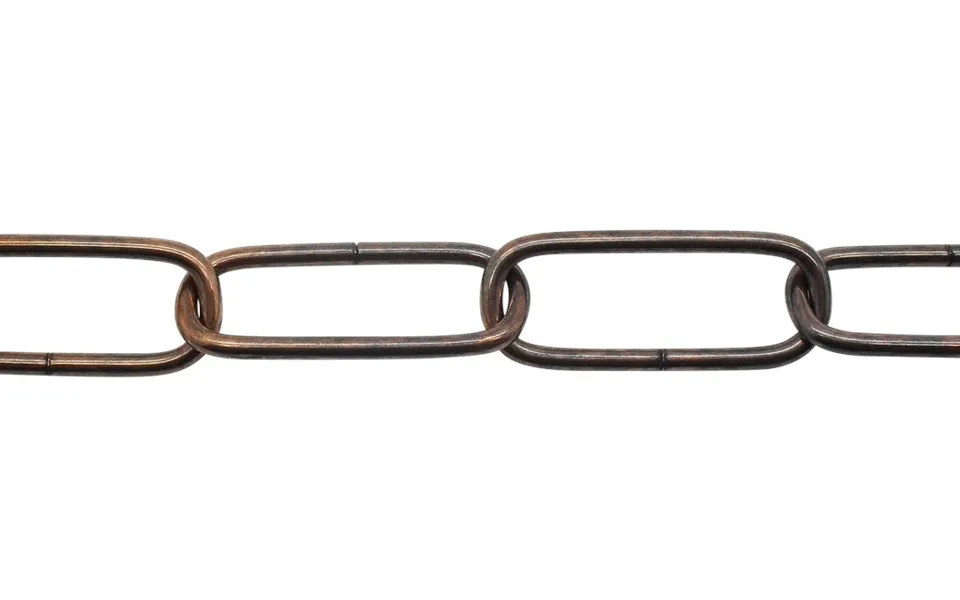 Light Duty Classic Decorative Spare Chain 38mm X 16mm In Antique Brass Finish