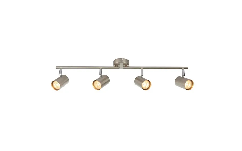 Saxby 73689 Arezzo Four Light Ceiling Bar Spotlight In Satin Chrome And Chrome Plate