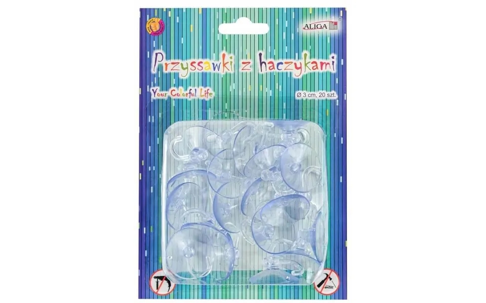 Aliga Suction Cups With Rotating Hooks 3cm 20 Pieces