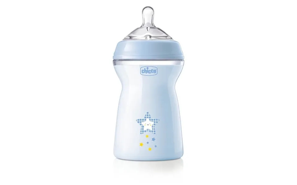 Chicco Naturalfeeling Bottle With Fast-flow Teat 6m Blue - 330ml