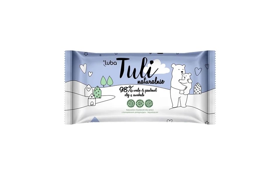 Luba Tuli Natural Baby Wipes 98% Water Panthenol & Avocado Oil 50 Count