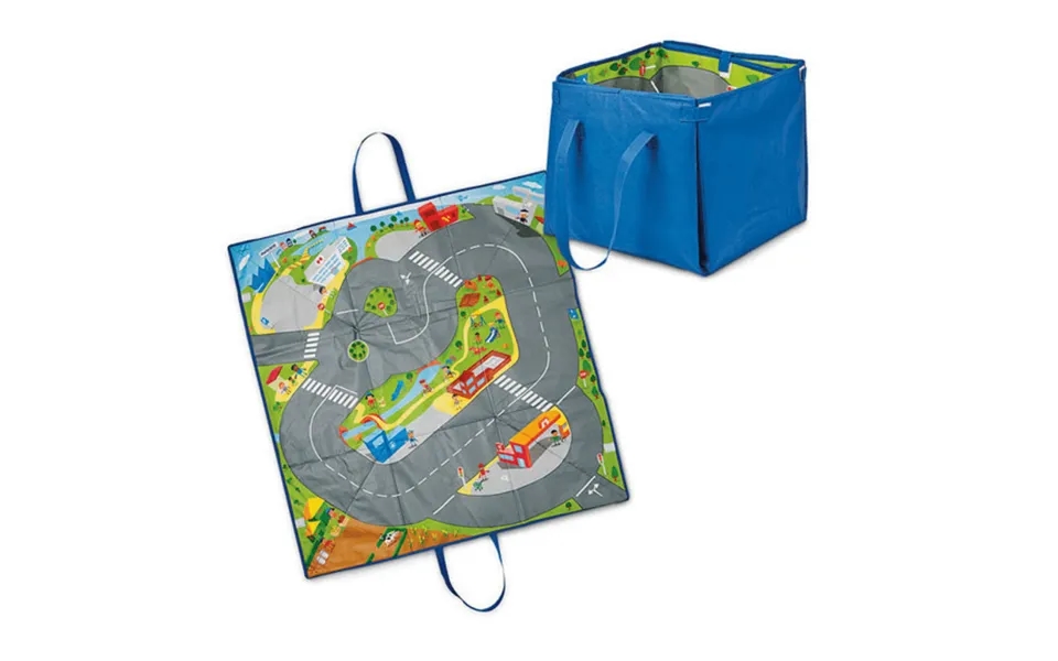Play Mat And Toy Box Traffic - Miniland