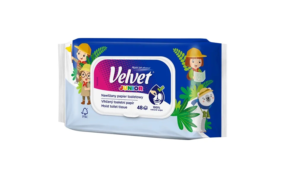 Velvet Junior - Moist Toilet Paper With Clip