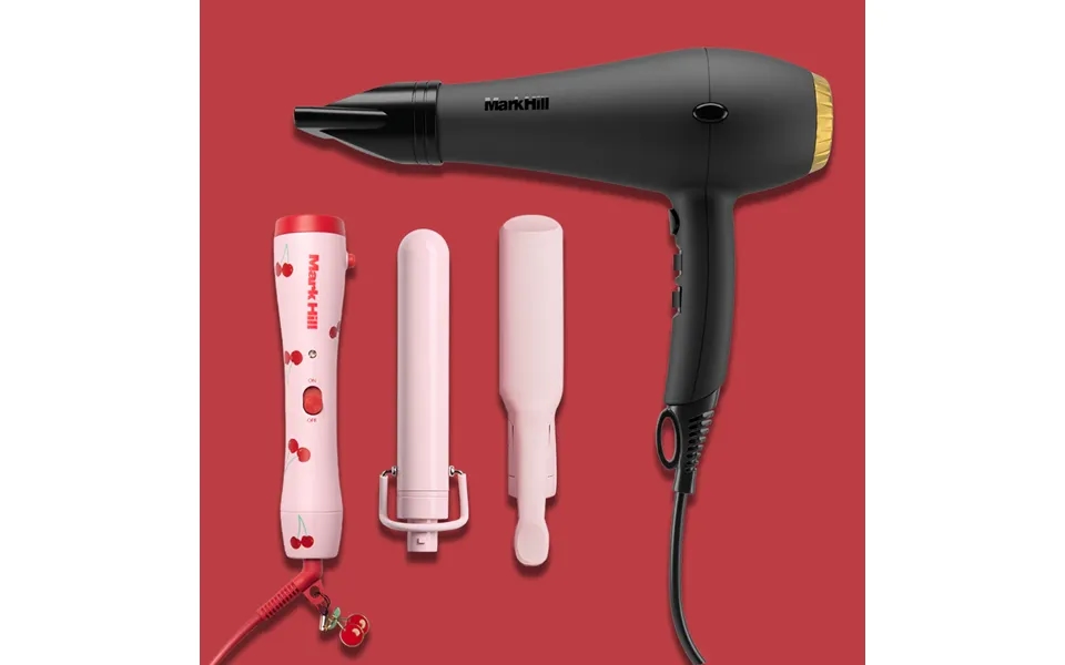 Mark Hill Cherry Glam Kit Hairdryer & Hair Straightener Styling Kit