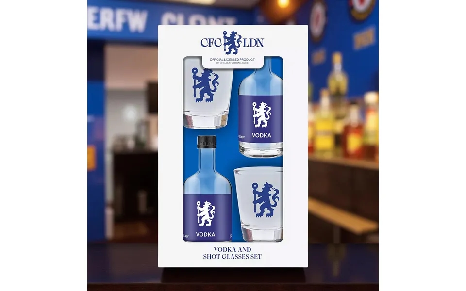Chelsea Fc Vodka Shot & Glasses Set