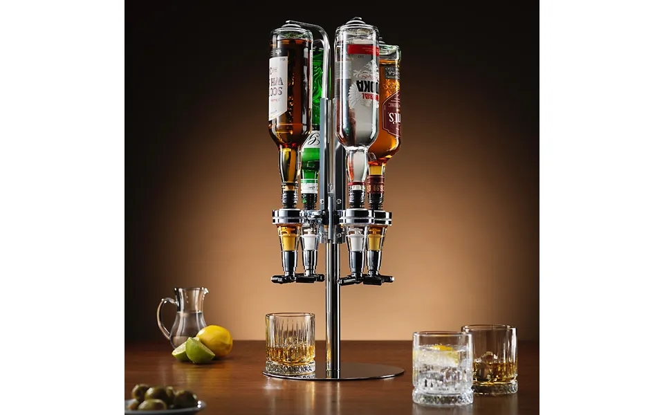 Connoisseur Creations Four Bottle Bar Optic Drinks Dispenser