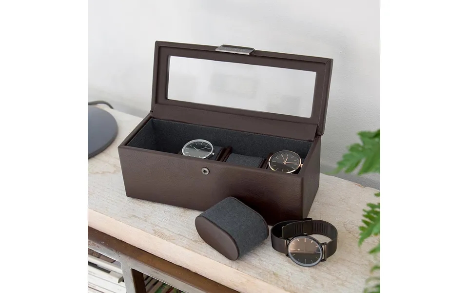 Stackers Watch Box 4 Piece - Brown