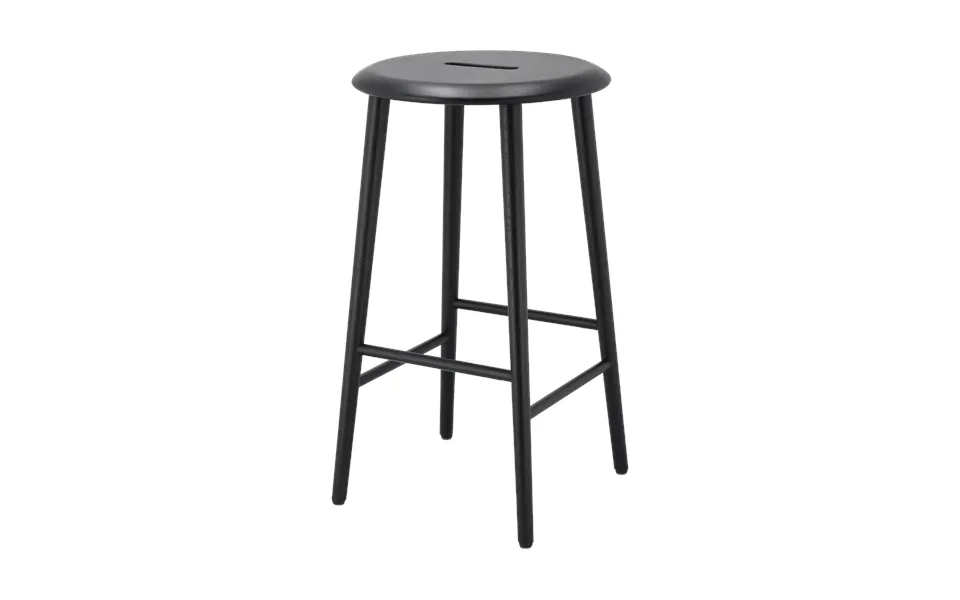 1898 Norrabo Barstool 65 Cm Black Lacquered Oak