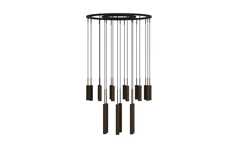 Audo Copenhagen Tubulaire Chandelier 20 Anodized Bronzed