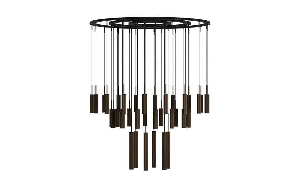 Audo Copenhagen Tubulaire Chandelier 38 Anodized Bronzed