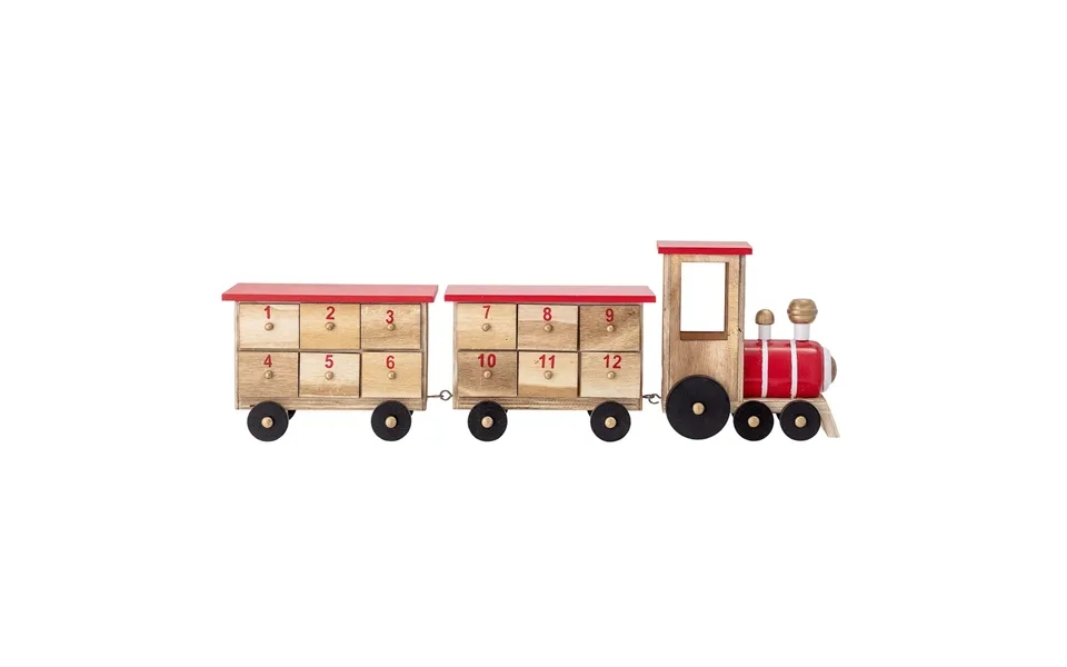 Bloomingville Paulownia Advent Calendar Train Multi