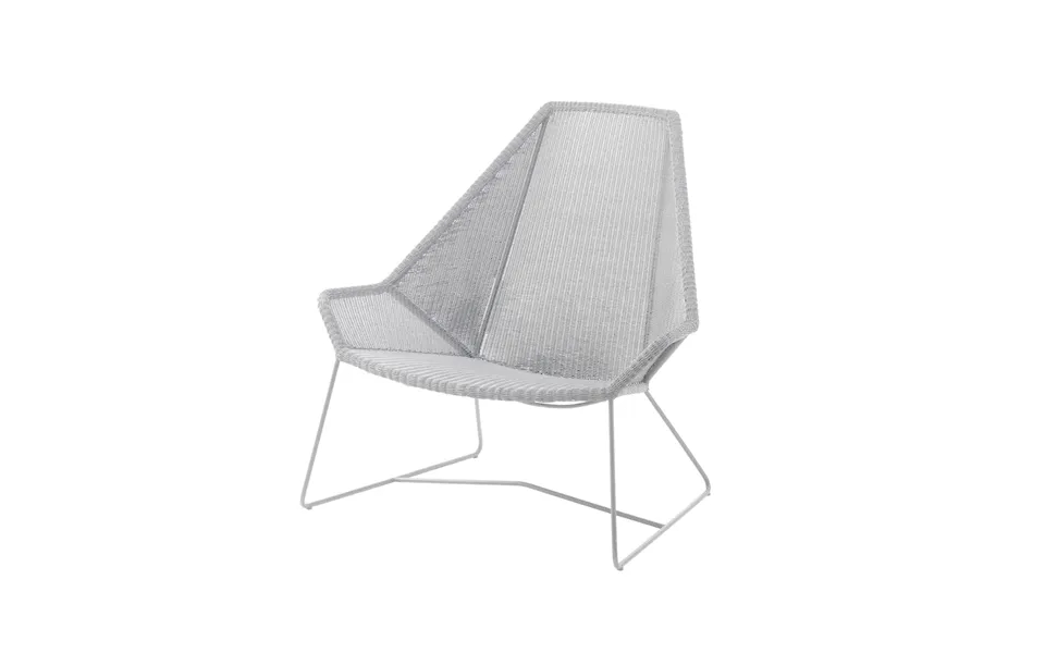 Cane-line Breeze Lounge Armchair High Back Weave White Grey
