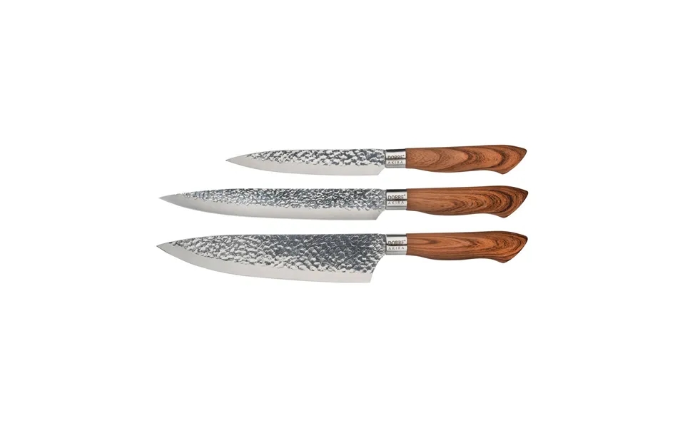 Dorre Akira Knife Set In Stainless Steel 3 Knives Brown