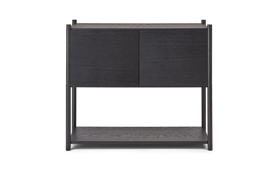 Gejst Sceene Bookcase C Black Oiled Oak