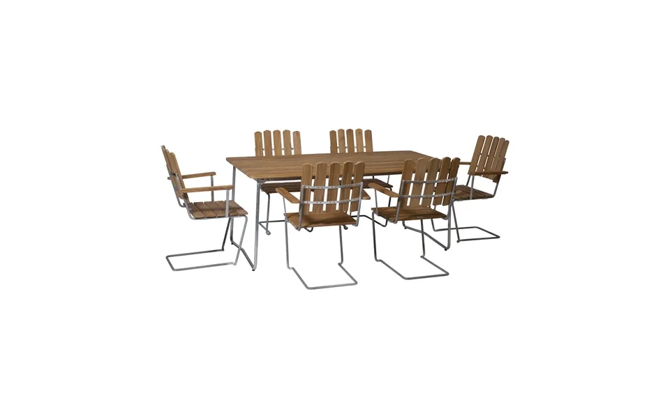 Grythyttan Stålmöbler Grythyttan Dining Set Teak B31 170cm 6pcs A2