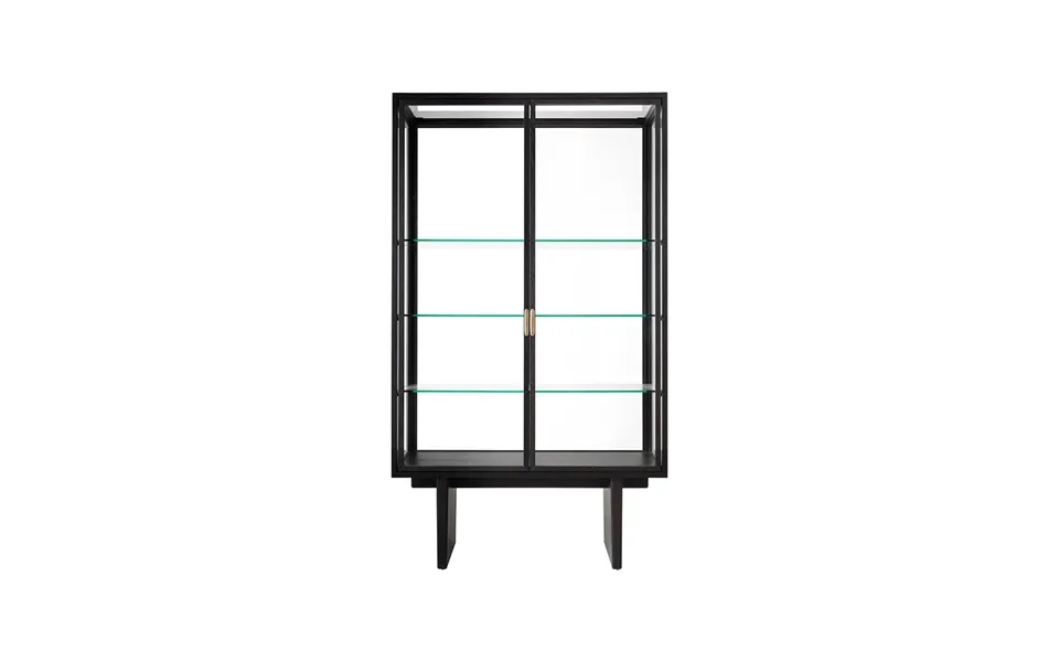 Gubi Private Display Cabinet Glass. Brown-black Stained Oak