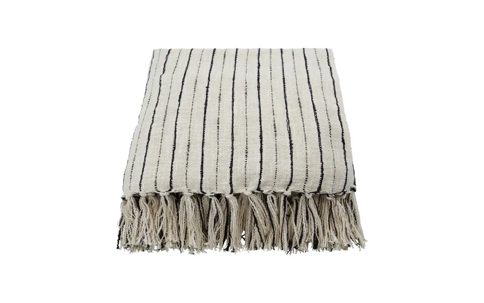 House Doctor Lines Bedspread 130x180 Cm Black-off-white