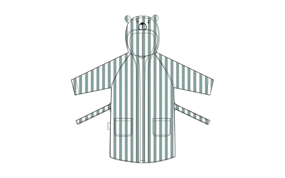 Liewood Lily Bathrobe Peppermint Crème De La Crème Stripe 1 2 Years