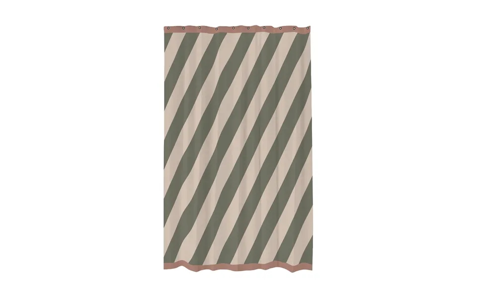 Mette Ditmer Diagonal Shower Curtain 150x200 Cm Dark Olive