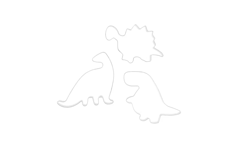 Nordwik Nordwik Gingerbread Cutter Dinosaur 3 Piece Set Stainless Steel