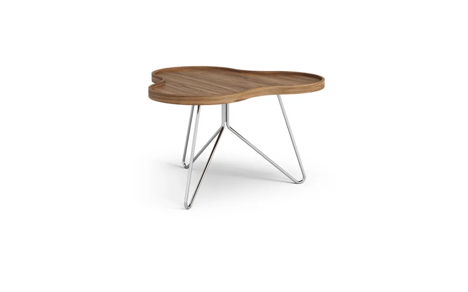 Swedese Flower Mono Table Special Edition 62x66 Cm H39 Cm-lacquered Walnut-chromed Steel