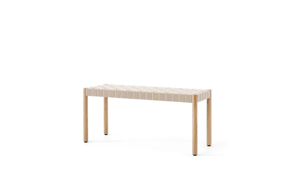 &tradition Betty Tk4 Bench Oak. Natural Braided Linen Seat