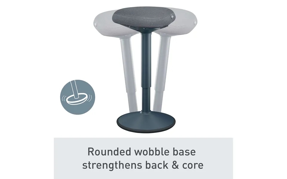 Leitz Ergo Active Standing Stool With Comfort Seat Dark Grey