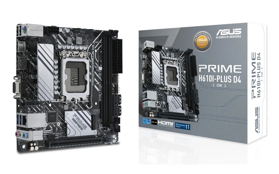 Asus Prime H610i-plus D4-csm Intel H610 Lga 1700 Mini Itx