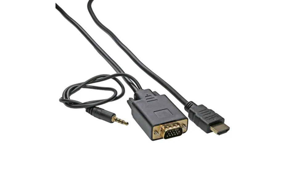 Cablenet 1m Hdmi Male - Svga Male 3.5mm Stereo 30awg Black Cable