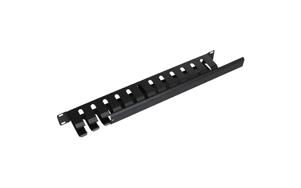 Cablenet 1u Cable Dump Panel Steel With Pass Through Black