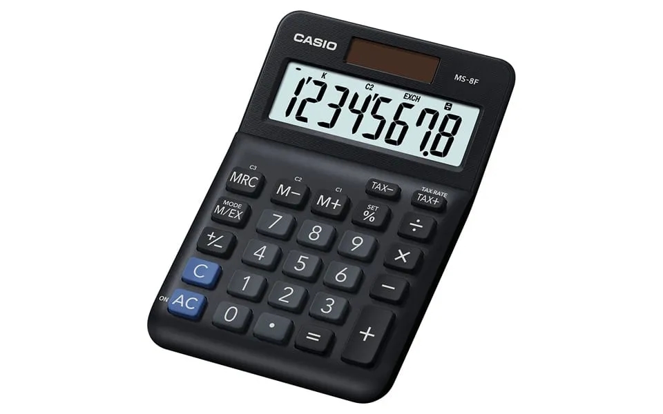 Casio Ms-8f Calculator Desktop Basic Black