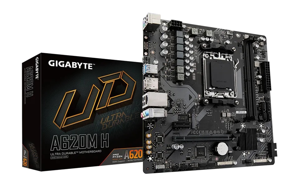 Gigabyte A620m H Motherboard - Supports Amd Ryzen 8000 Cpus. 5 2 2 Pha
