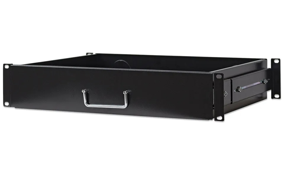 Intellinet 19 Drawer Shelf. 2u. Shelf Depth 350mm. Max 30kg. Bla