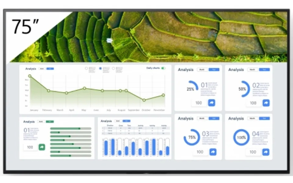 Sony Fw-75bz30l Signage Display Digital Signage Flat Panel 190