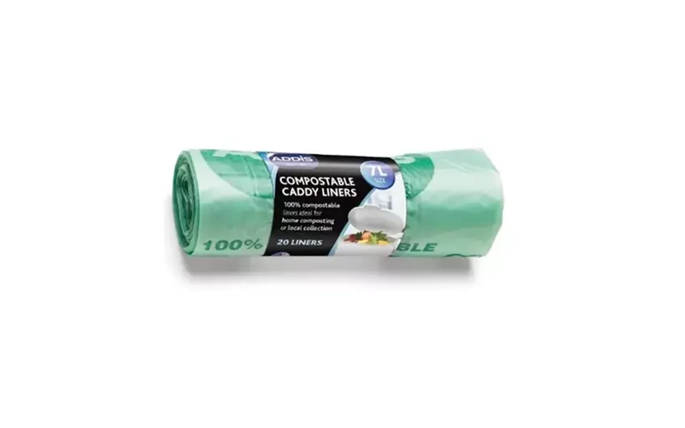 Addis Compostable Caddy Liners Green Roll 20 - 517536
