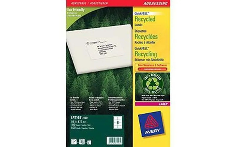 Avery Quickpeel Self-adhesive Label White 800 Pc S