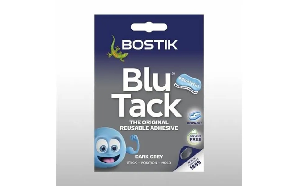 Bostik Blu Tack Original Reusable Adhesive Handy Pack 45g Dark Grey Pack 12 - 30623312