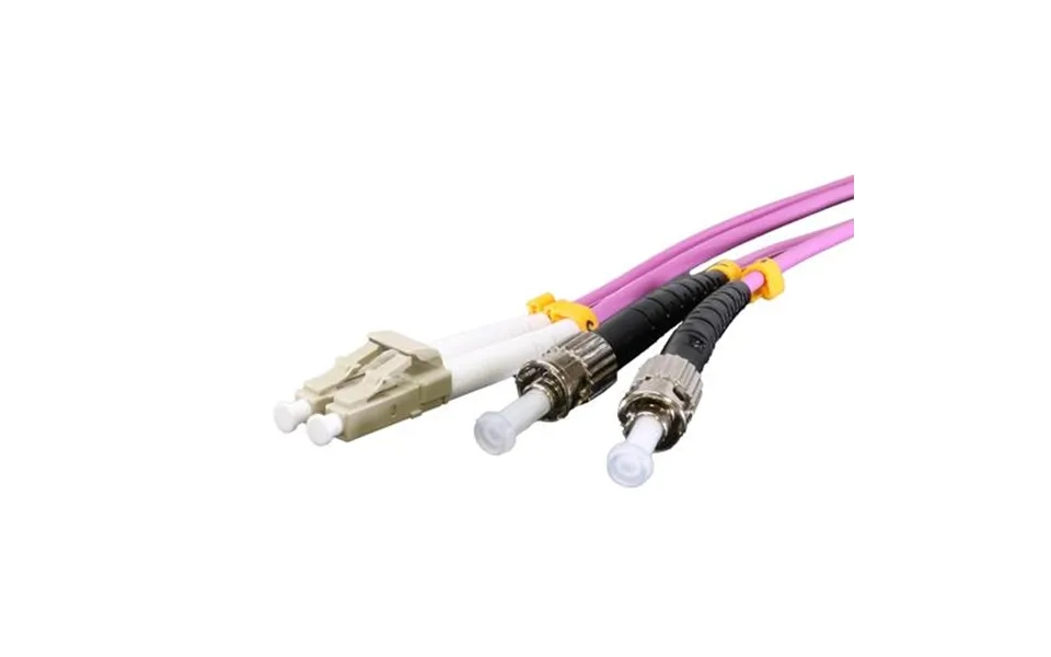 Cablenet 3m Om3 50 125 Lc-st Duplex Violet Lsoh Fibre Patch Lead
