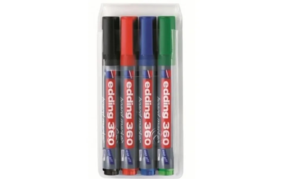 Edding 360 4 S Marker 4 Pc S Black Blue Green Red