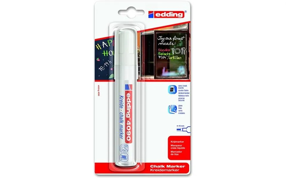 Edding 4090 Chalk Marker Chisel White 1 Pc S
