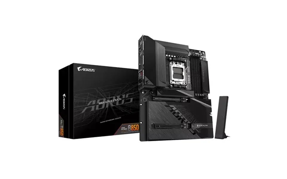 Gigabyte B850 Aorus Stealth Motherboard - Amd Ryzen 9000 Series Cpus 14 2 2 Phases Digital Vrm Up To 8200mhz Ddr5 Oc 2xp