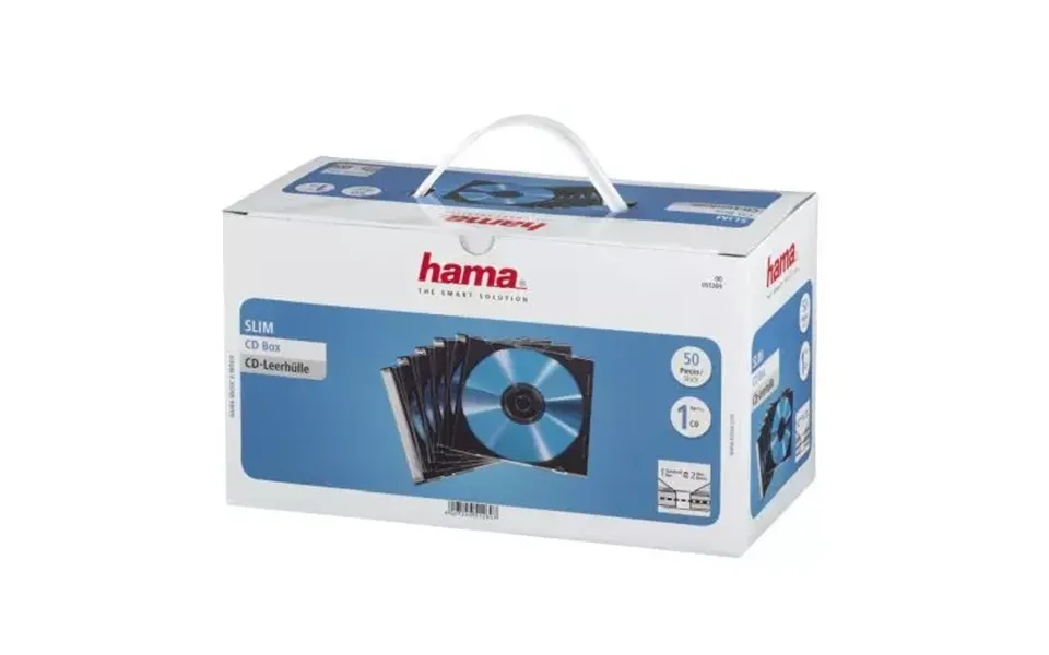 Hama Cd Slim Jewel Case Pack 50 Pcs 1 Discs Transparent