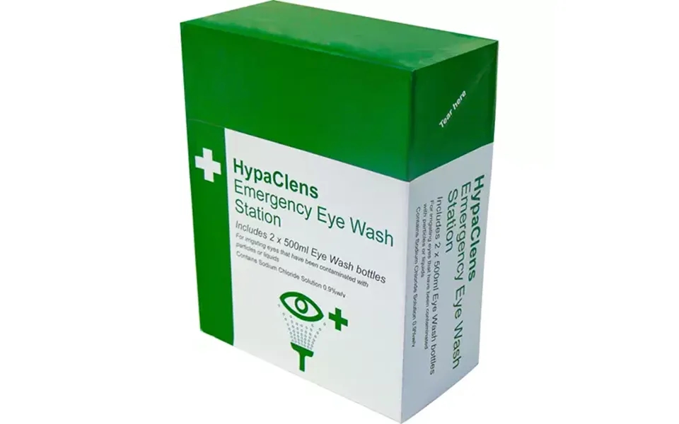 Hypaclens Emergency Eye Wash Station Value With 2 X Eyewash Bottles 500ml - E5201
